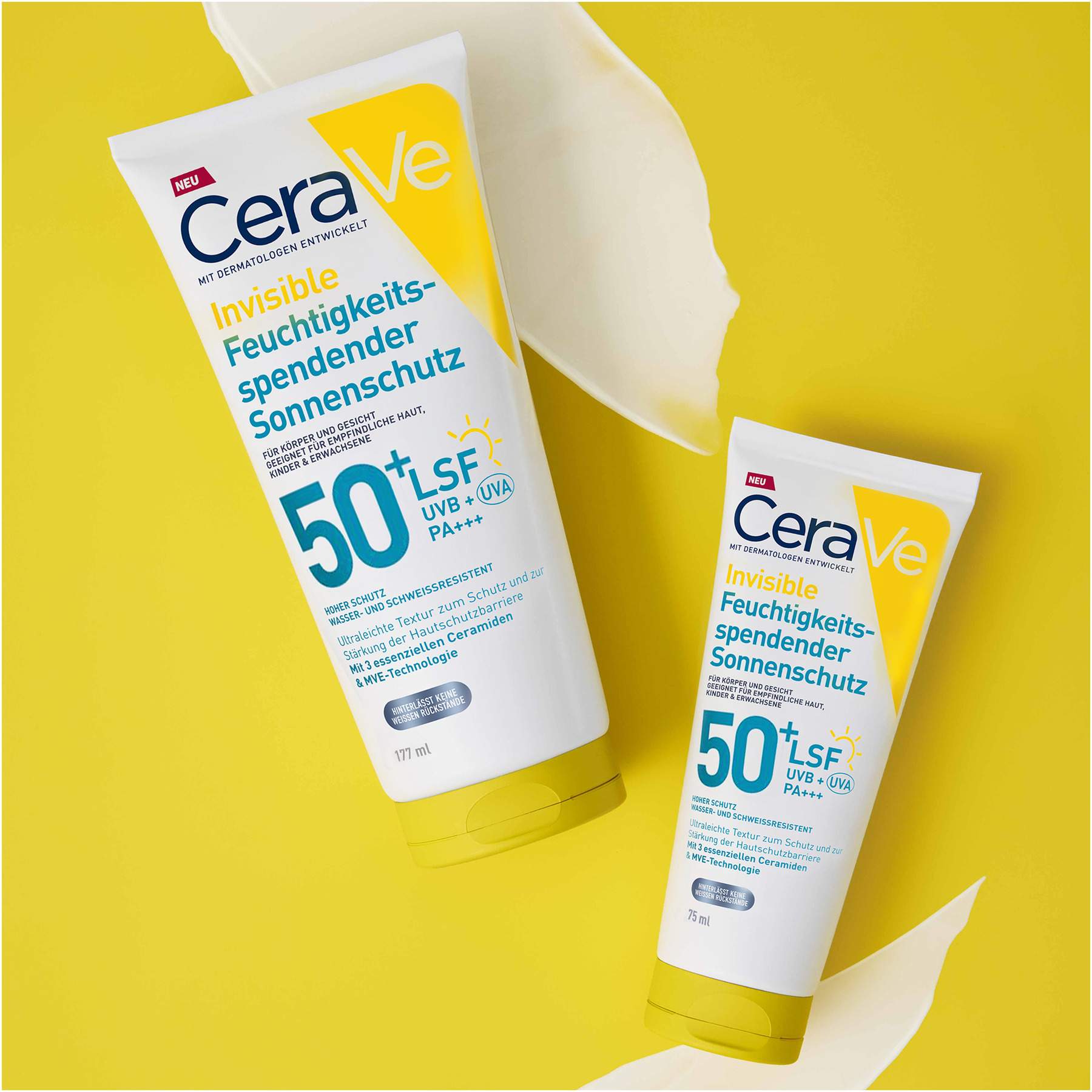 CeraVe Invisible Feuchtigkeitsspendender Sonnenschutz LSF 50+ 177 ml