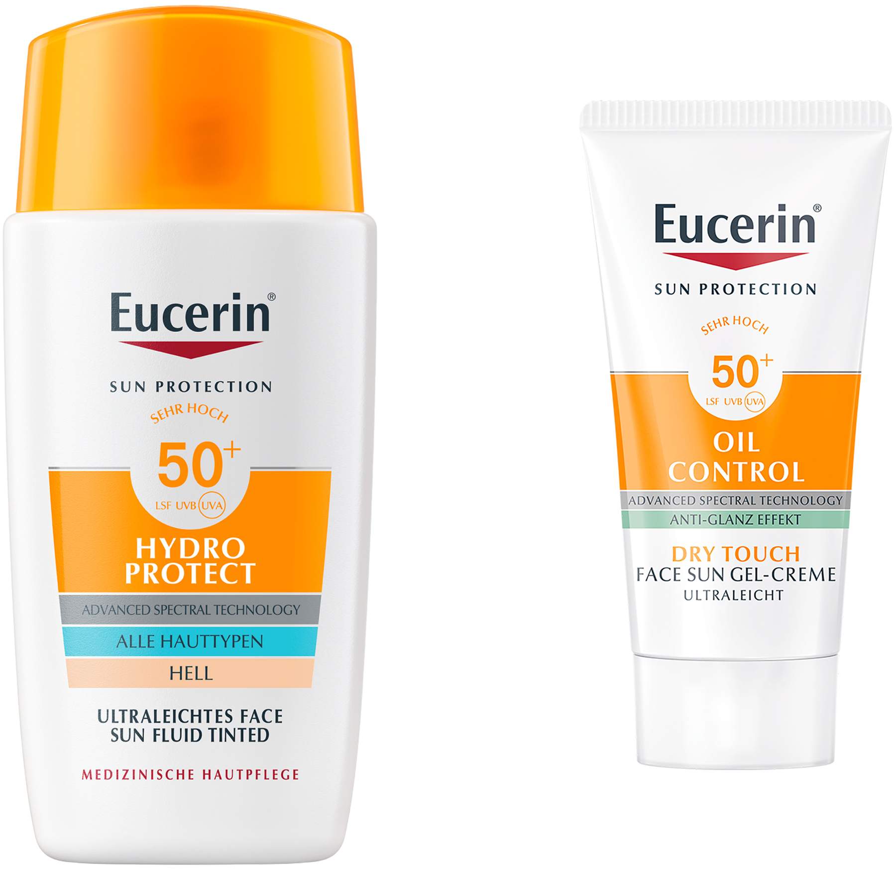Eucerin Sun Hydro Protect Tinted hell 50 ml + gratis Sun Gel-Creme Oil Control 20 ml