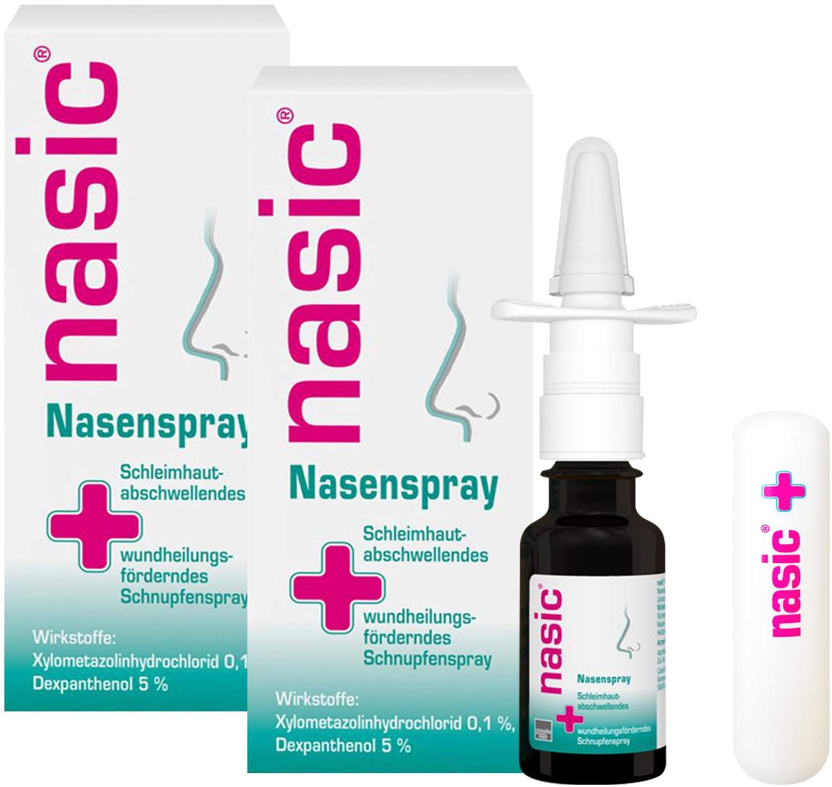 Nasic Nasenspray 2 x 15ml + gratis Lippenpflegestift 1 Stück