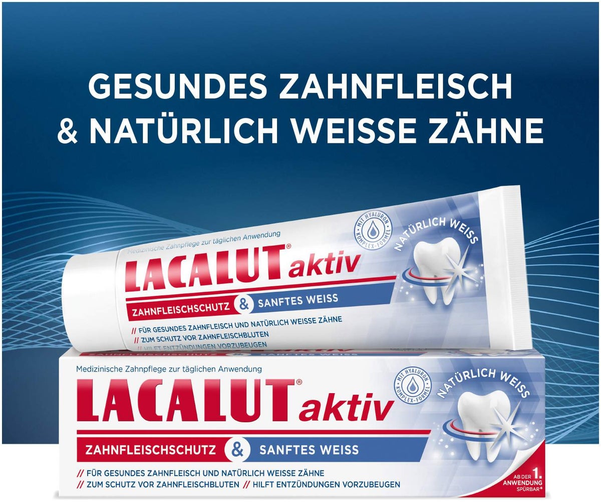 Lacalut Aktiv Zahnfleischschutz & Sanftes Weiss 75 ml Zahnpasta