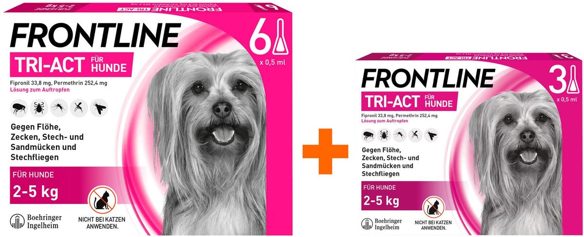 Frontline TRI-ACT Hund 2-5 kg 3 + 6 Pipetten