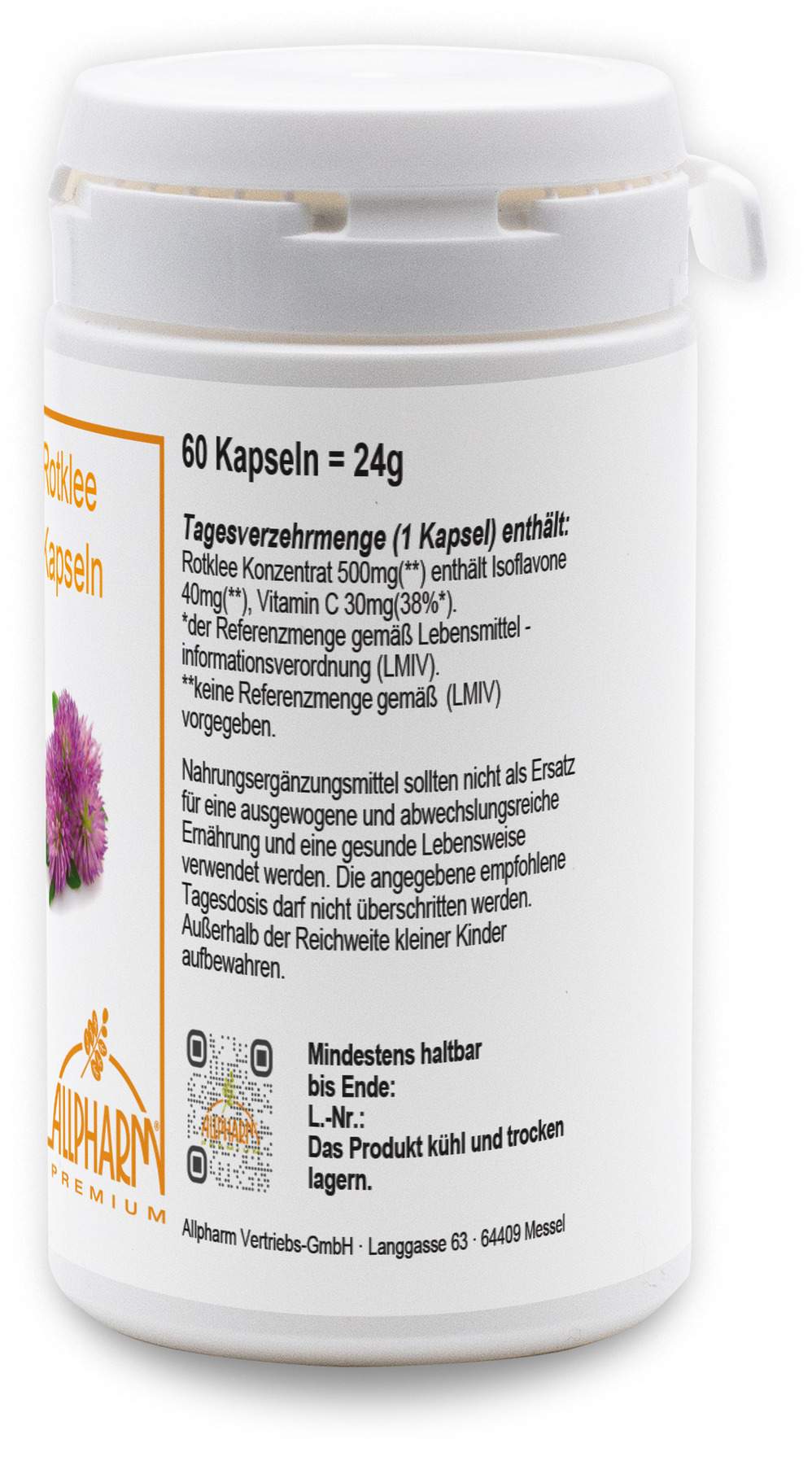 Rotklee Isoflavone 500 mg 60 Kapseln