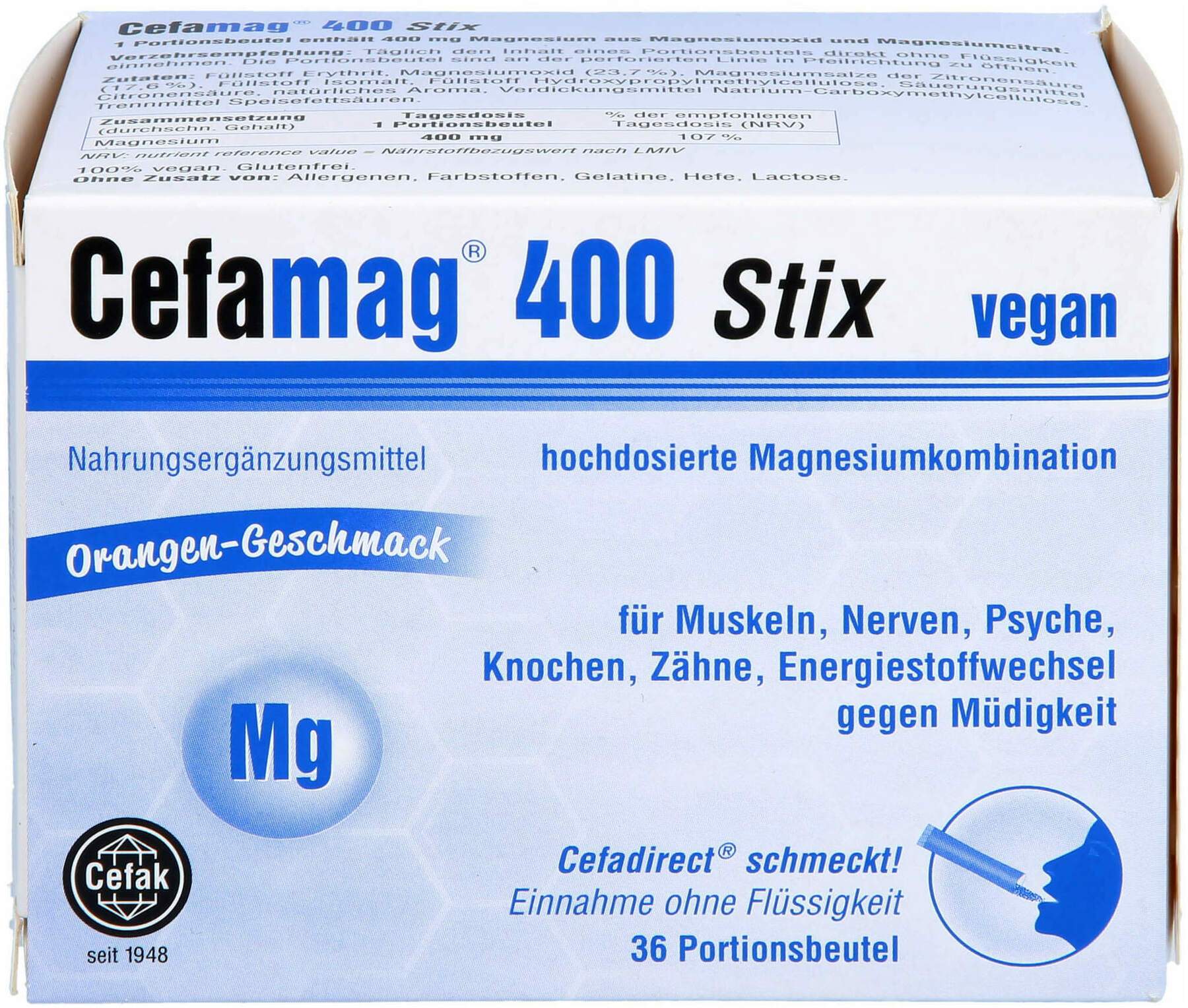 Cefamag 400 Stix 16 Stück