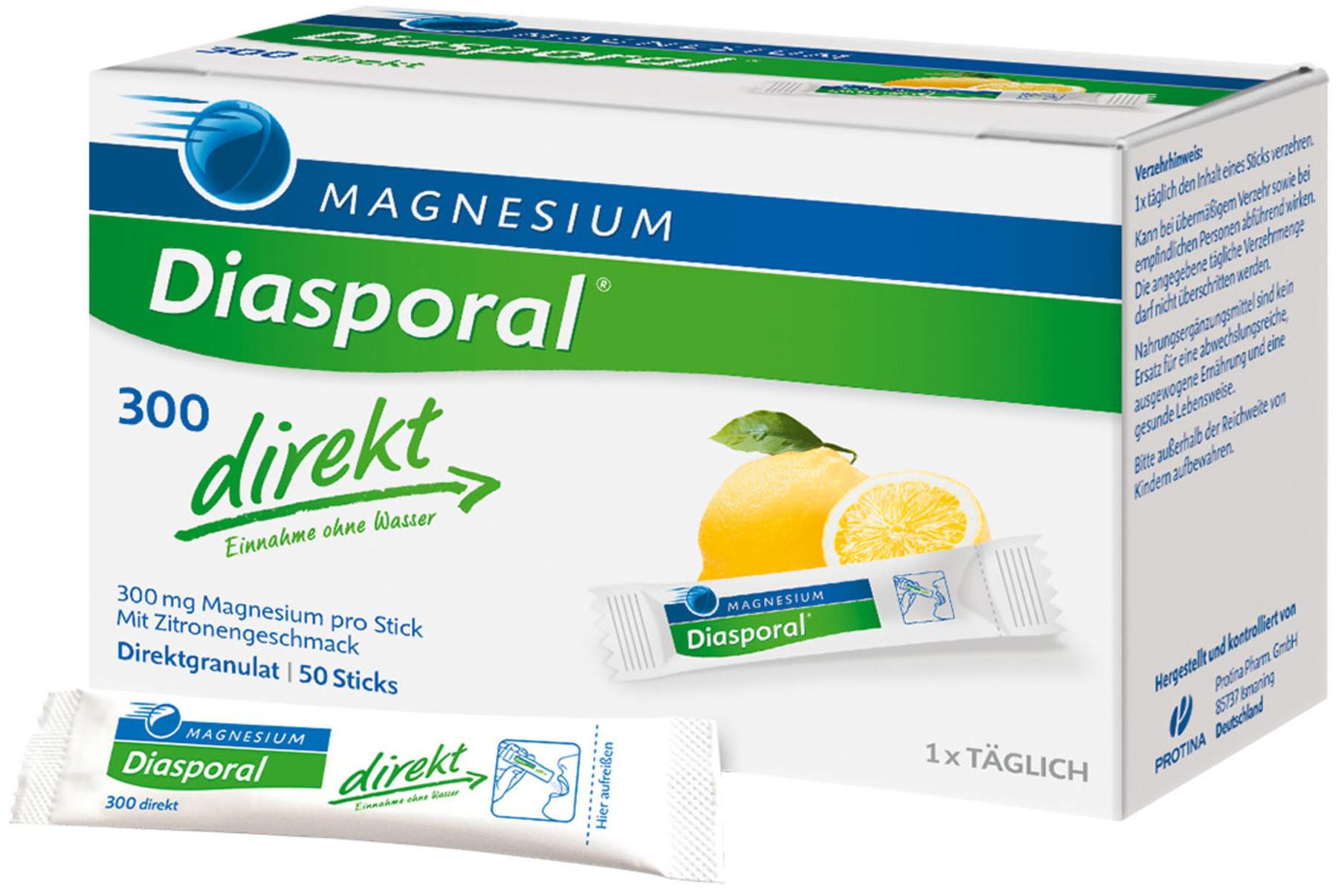Magnesium Diasporal 300 direkt 50 Sticks Granulat