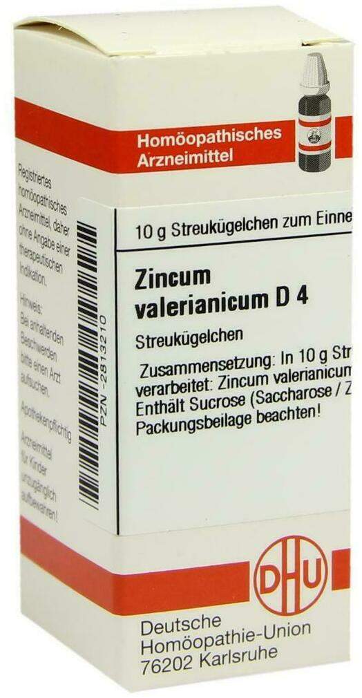 Dhu Zincum Valerianicum D4 10 G Globuli