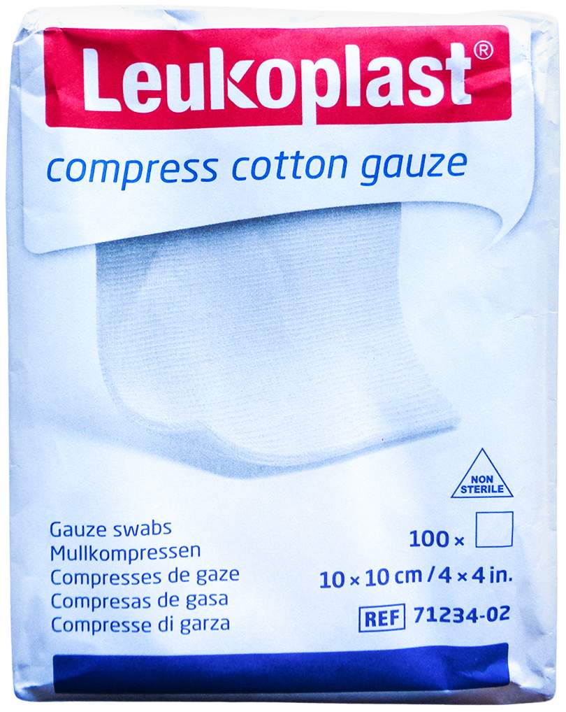 Leukoplast Compress Cotton Gauze 10x10cm Unst.8f