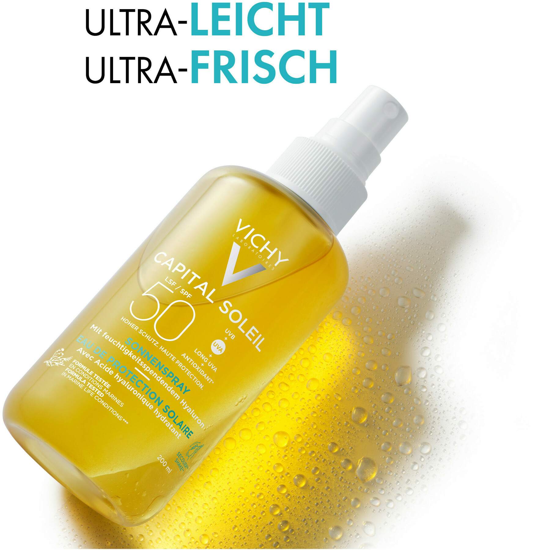 Vichy Capital Soleil Sonnenspray mit Hyaluron LSF 50 200 ml