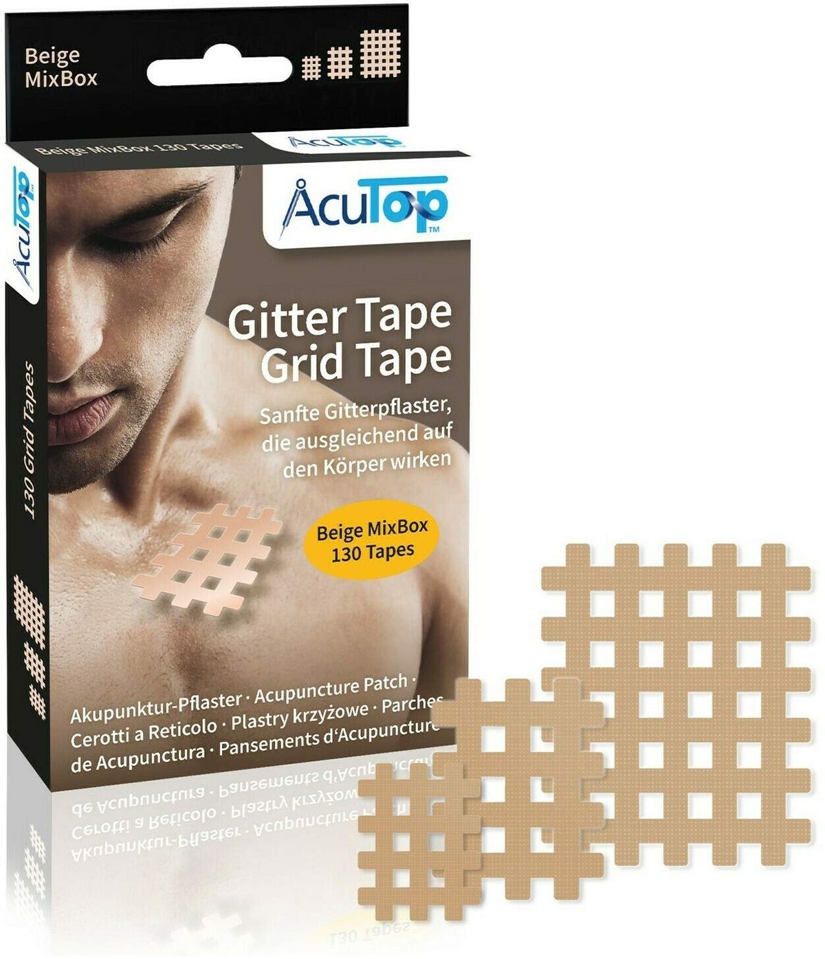Acutop Gitter Tape Beige MixBox in 3 Größen