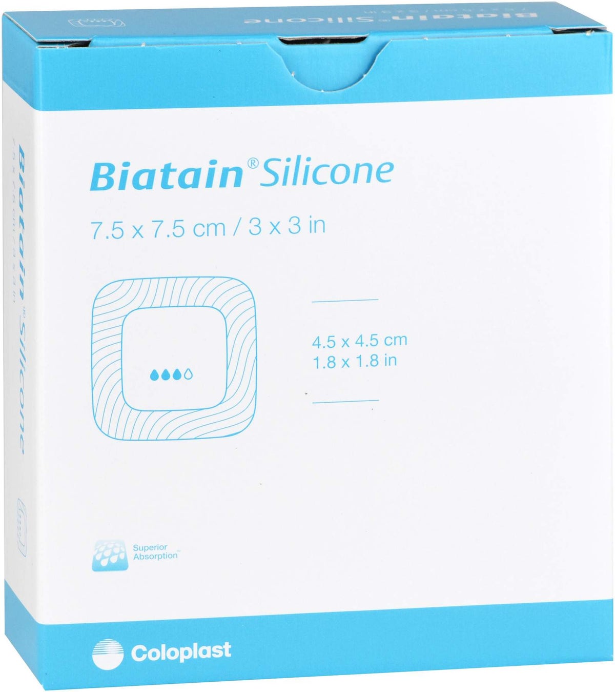 Biatain Silicone Schaumverband 7,5x7,5 cm