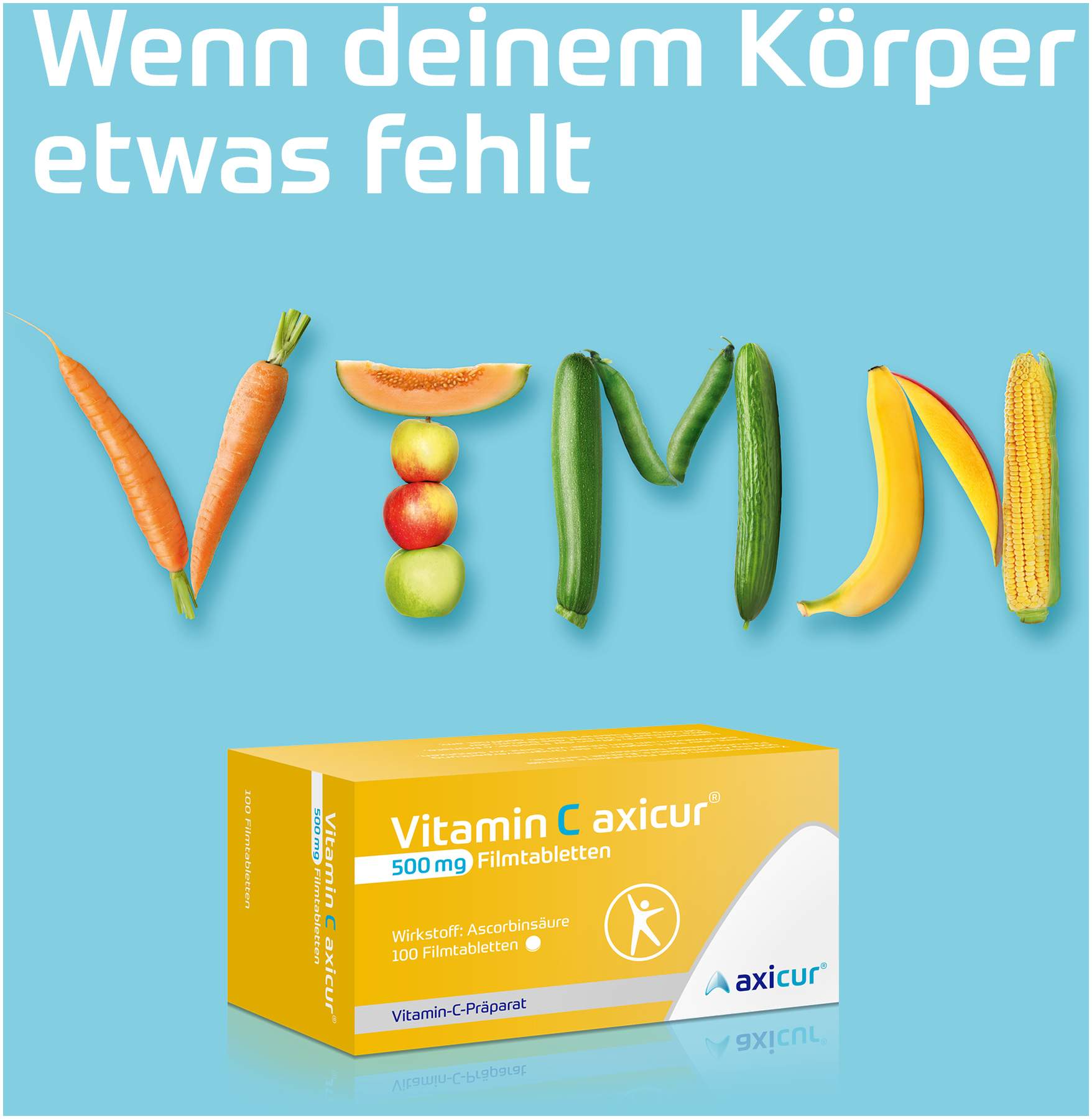 Vitamin C Axicur 500 mg 100 Filmtabletten