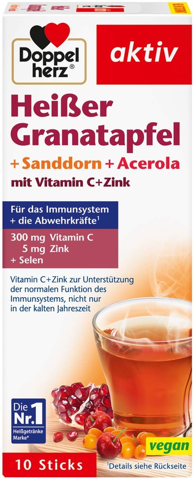Doppelherz Aktiv Heißer Granatapfel+sanddorn+acerola  10 Beutel
