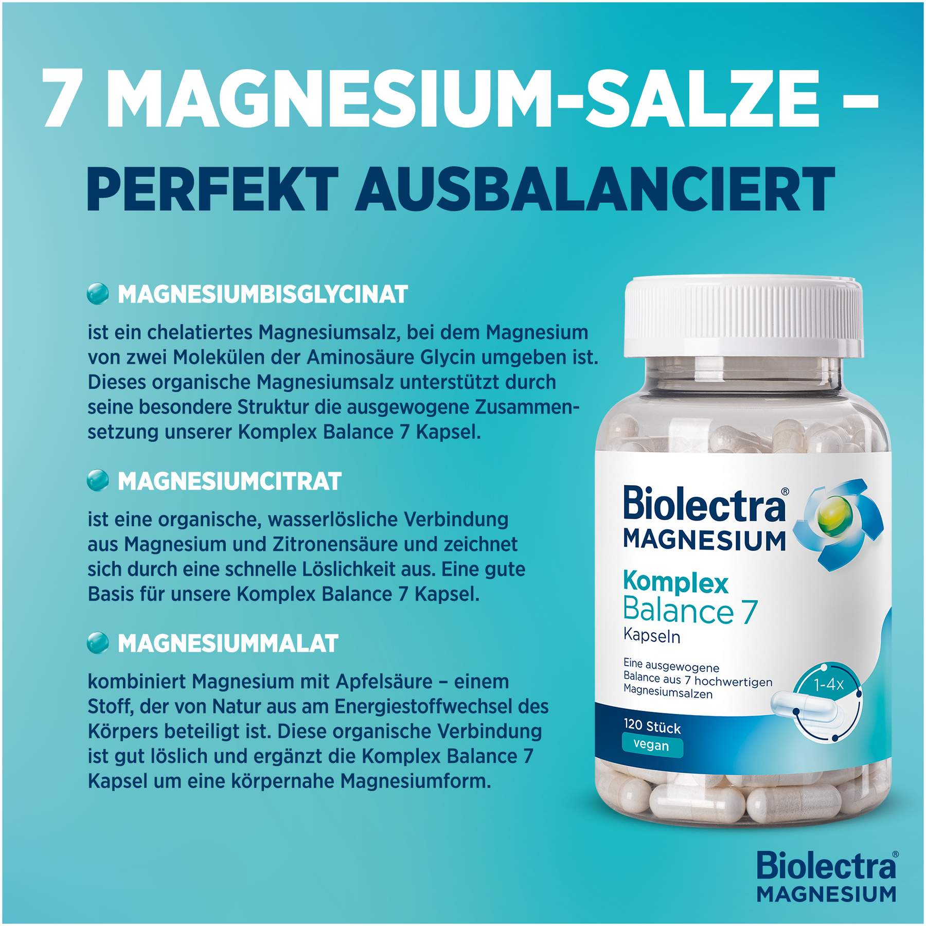 Biolectra Magnesium Komplex Balance 7 120 Kapseln
