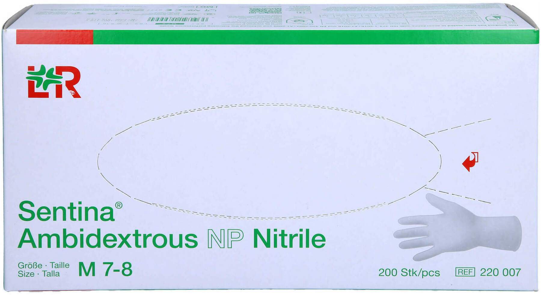 Sentina Ambidextrous Nitrile U-Hands.Unsteril Gr.M 200 Stück