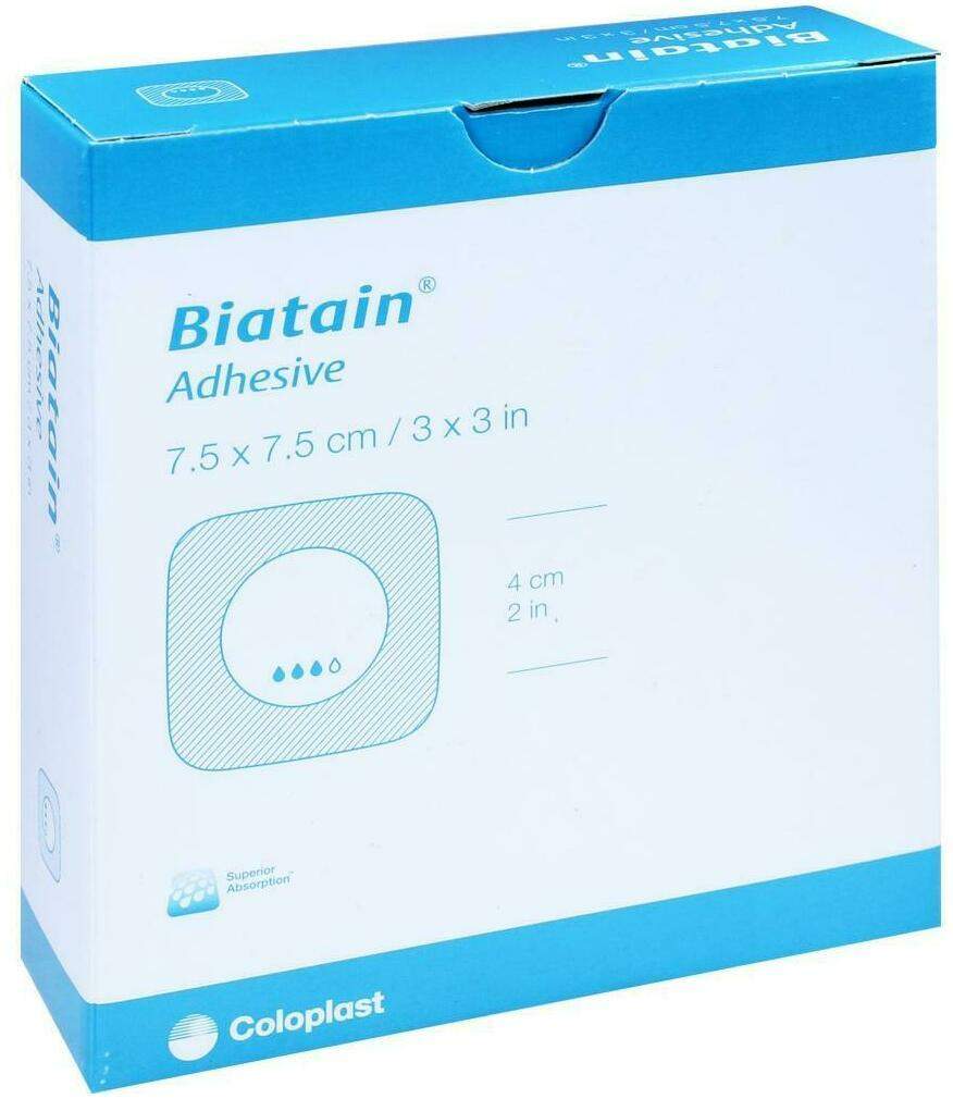 Biatain Schaumverband 7,5x7,5 cm Selbst Haftend