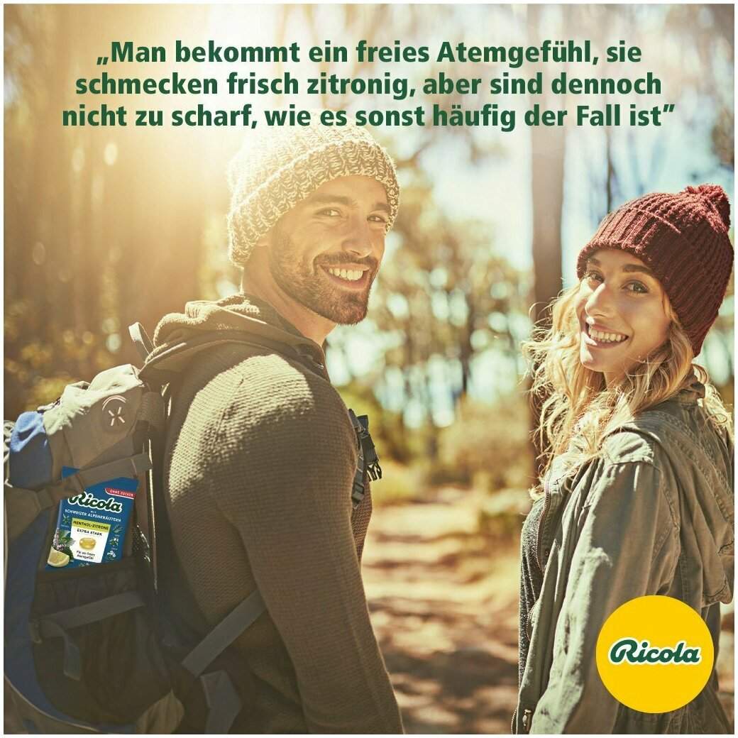 Ricola Menthol-Zitrone Extra Stark - Schweizer Hustenbonobon...