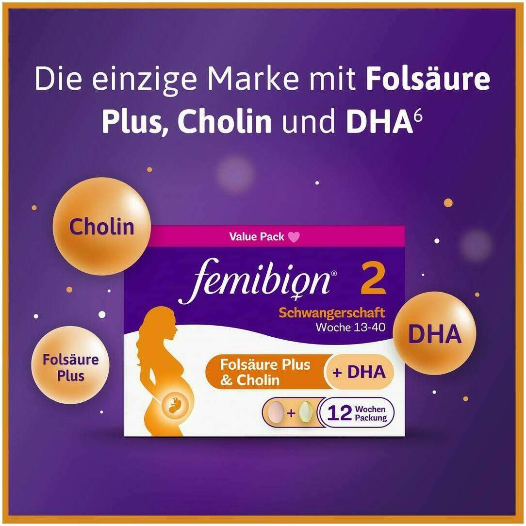 Femibion 2 Schwangerschaft 56 Tabletten und 56 Kapseln Kombipackung