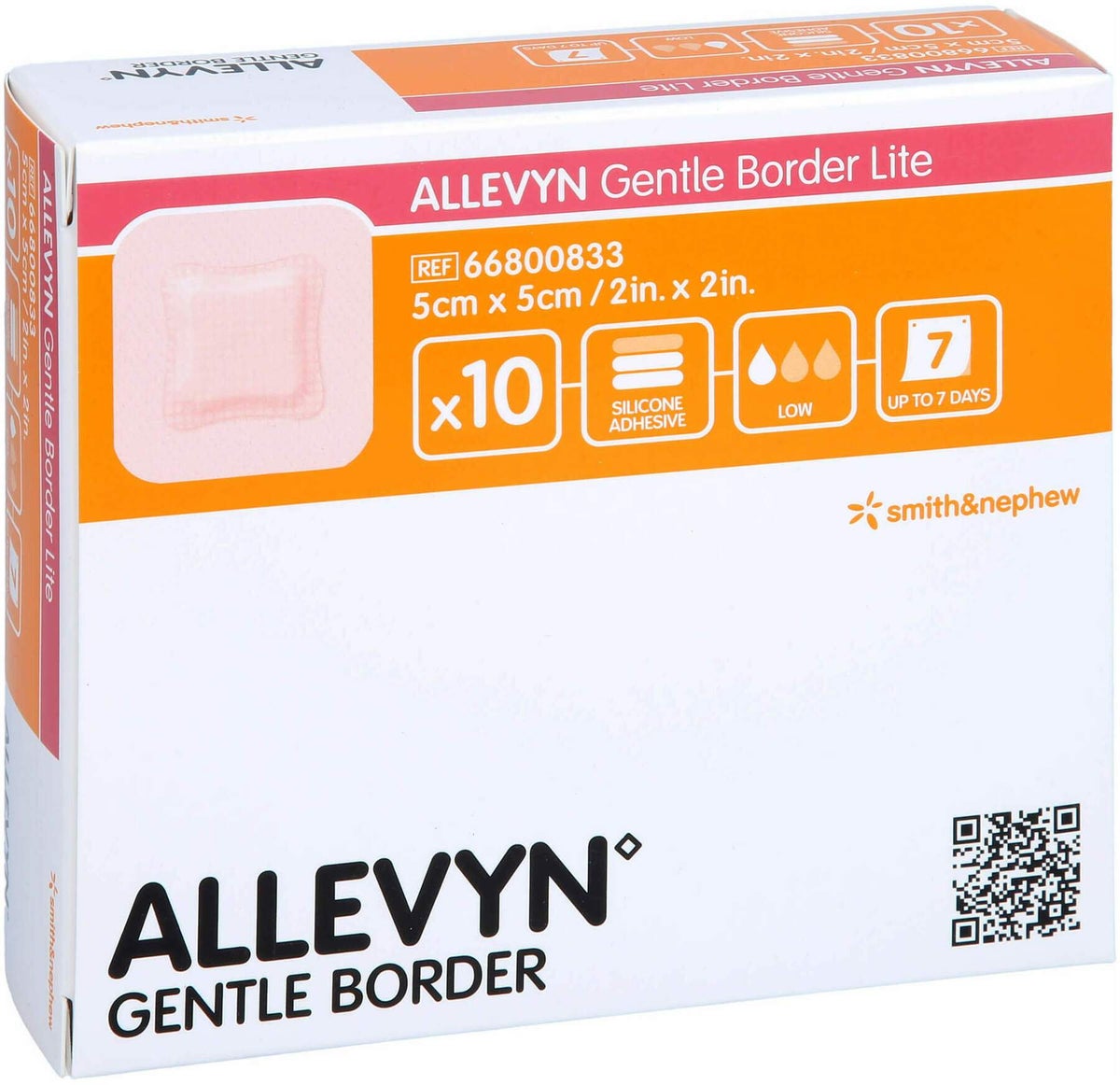Allevyn Gentle Border Lite 5 X 5 cm Schaumverband 10 Stück