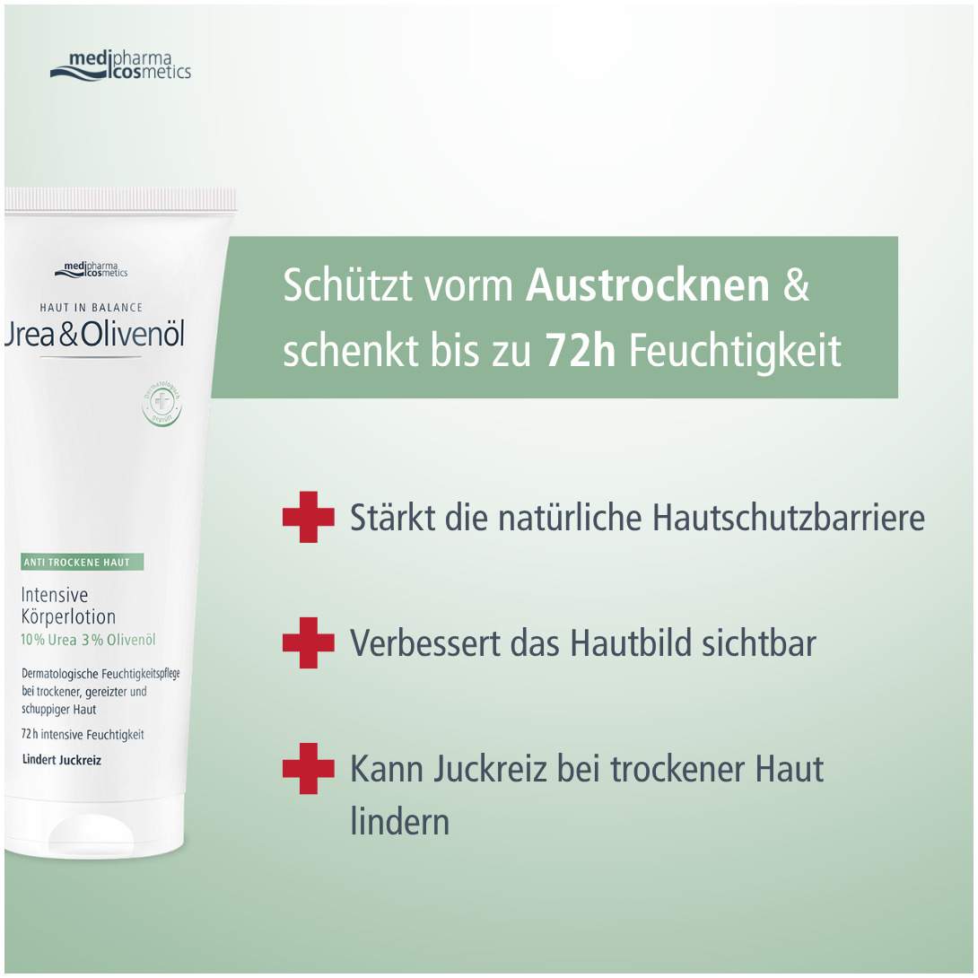 Haut in Balance Urea & Olivenöl Dermatologischer intensive Körperbalsam 5% 200 ml