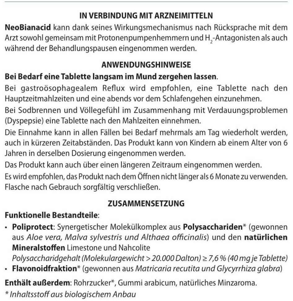 Neobianacid Lutschtabletten 45 Stück