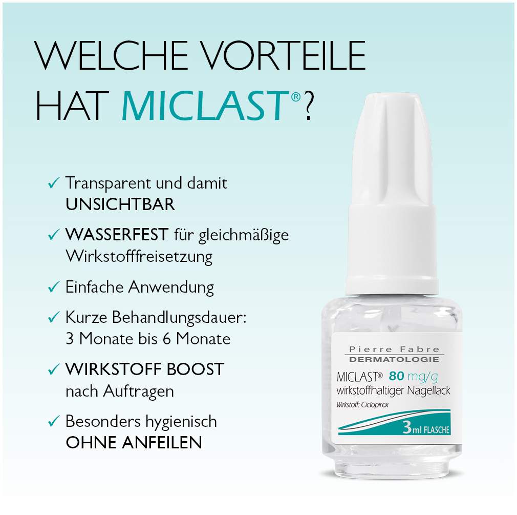 Miclast 80 mg pro g wirkstoffhaltiger Nagellack 3 ml
