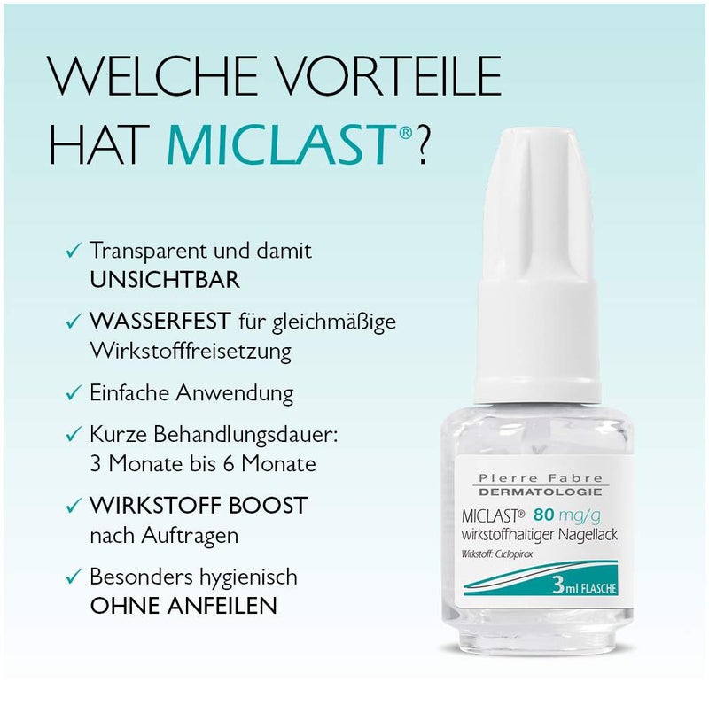 Miclast 80 mg pro g wirkstoffhaltiger Nagellack 3 ml