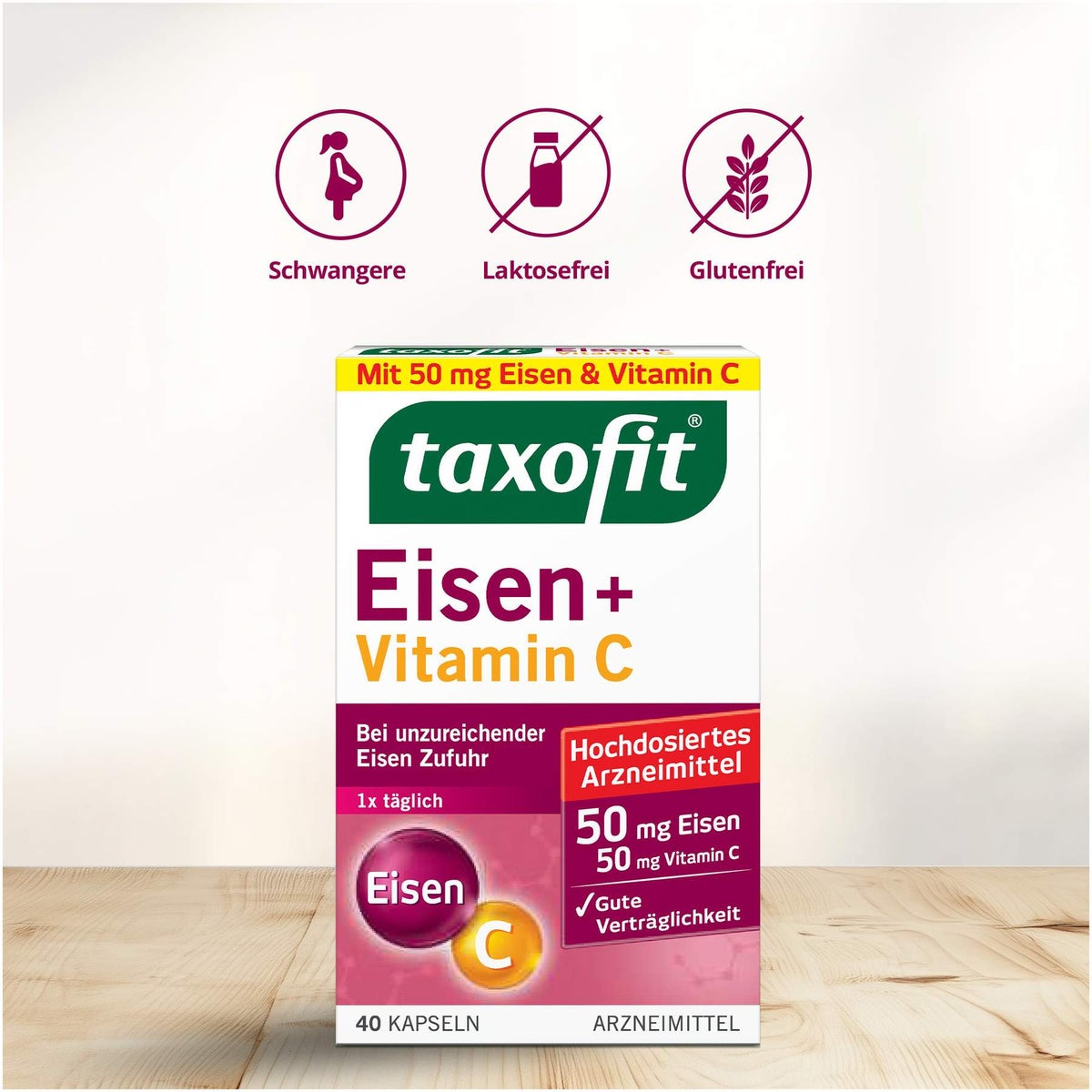 Taxofit Eisen + Vitamin C 40 Kapseln