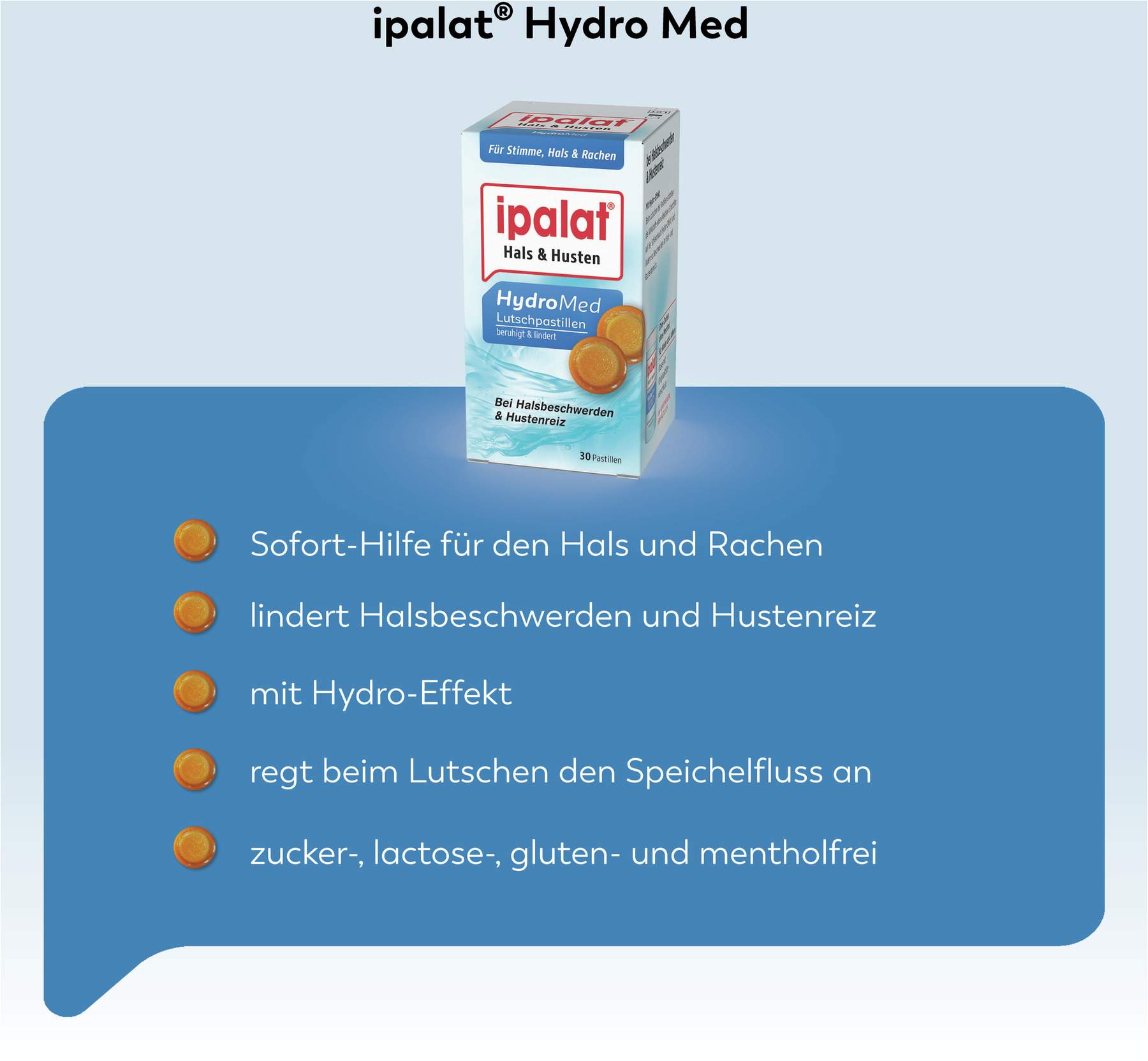 Ipalat Hydro Med 30 Lutschpastillen