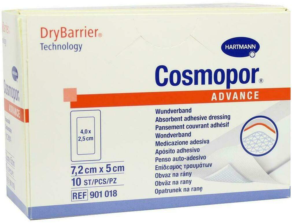 Cosmopor Advance 5 X 7,2 cm 10 Pflaster