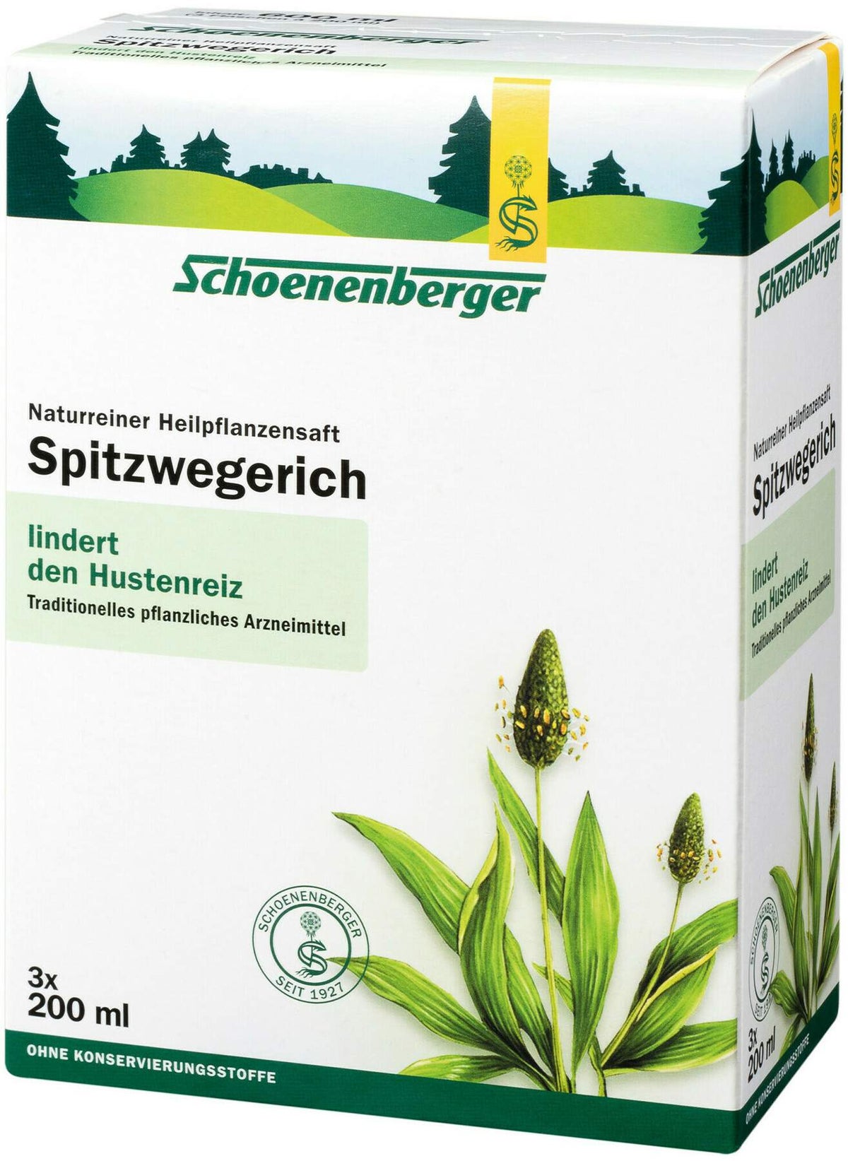 Spitzwegerichsaft Schoenenberger 3 X 200 ml