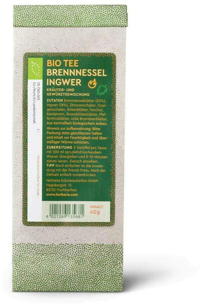 Herbaria Bio Tee Brennnessel Ingwer 45 g