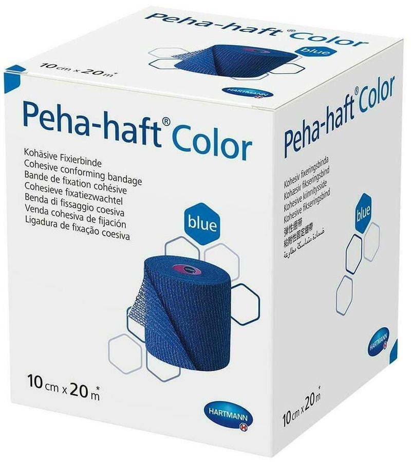 Peha Haft Color 1 Fixierbinde Latexfrei 10 cm X 20 M Blau