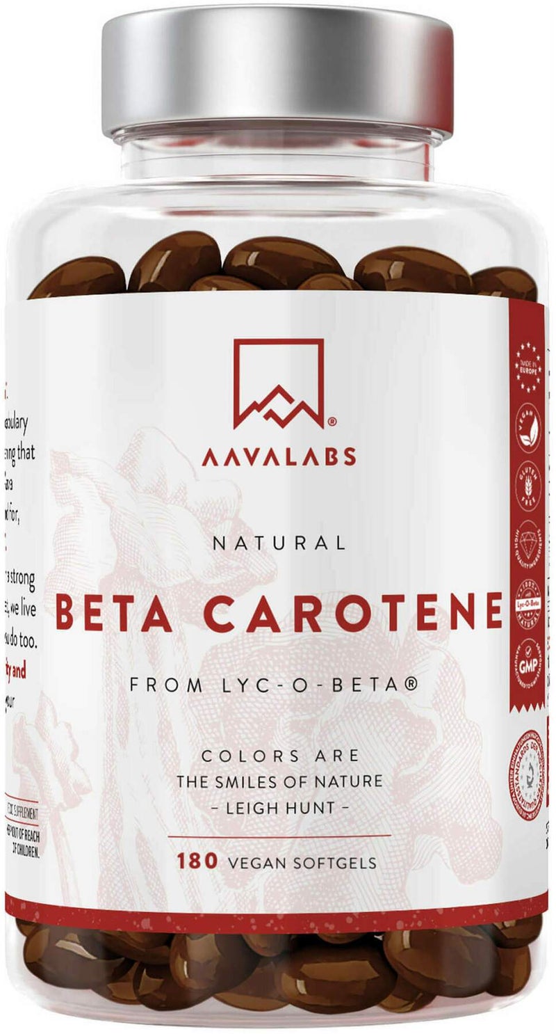 Aavalabs Beta Carotin Vitamin A Vegan 180 Weichkapseln