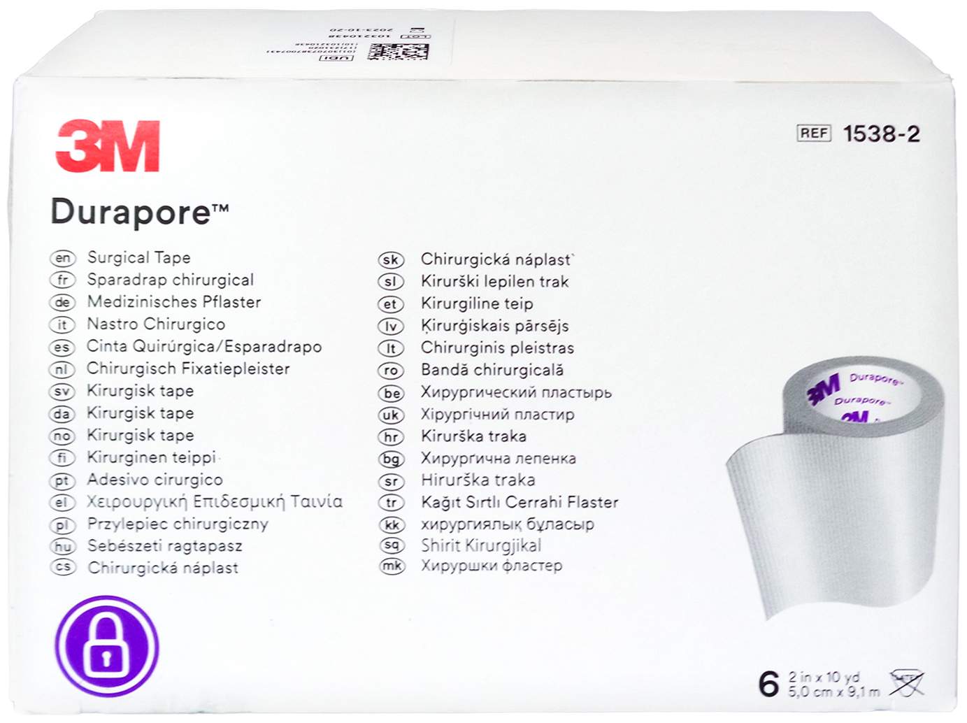 Durapore Silkpflaster 5 cm X 9,1 M 6 Rollen