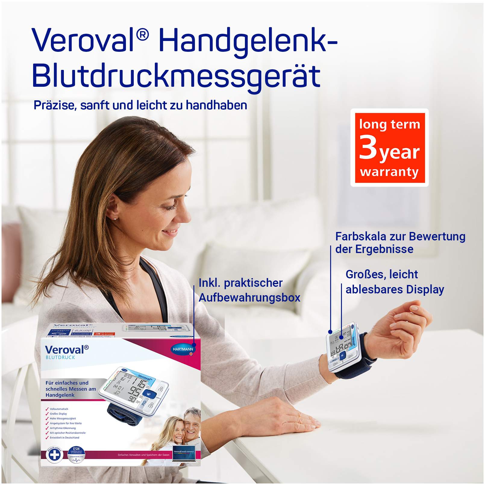 Veroval Handgelenk-Blutdruckmessgerät 1 Stück
