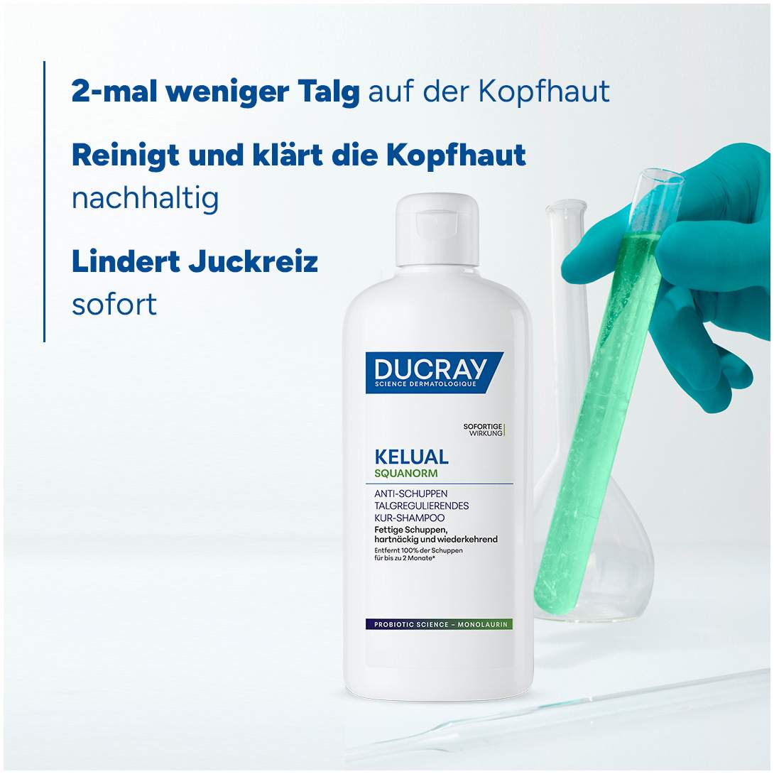 Ducray Kelual Squanorm Anti-Schuppen Shampoo fettige Schuppen Refill 400 ml