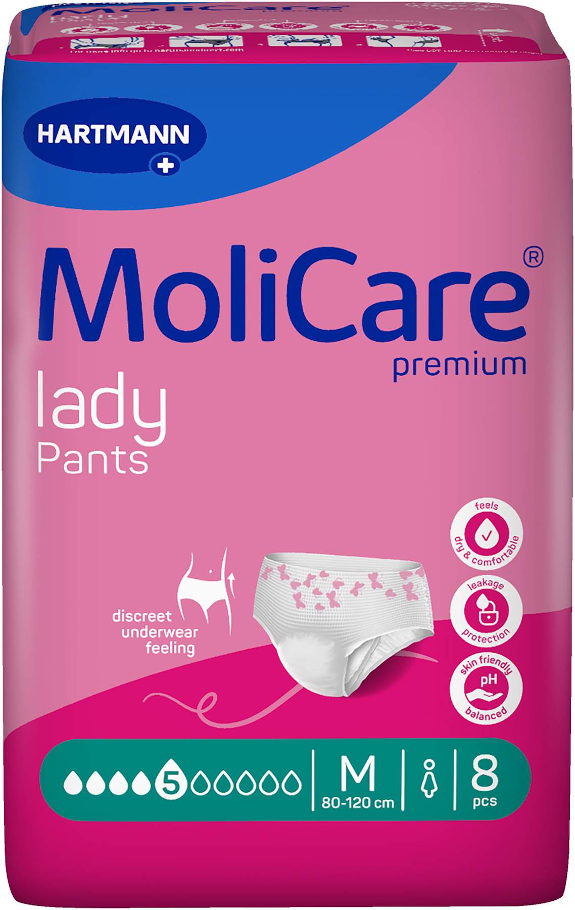 Molicare Premium lady Pants 5 Tropfen Größe M