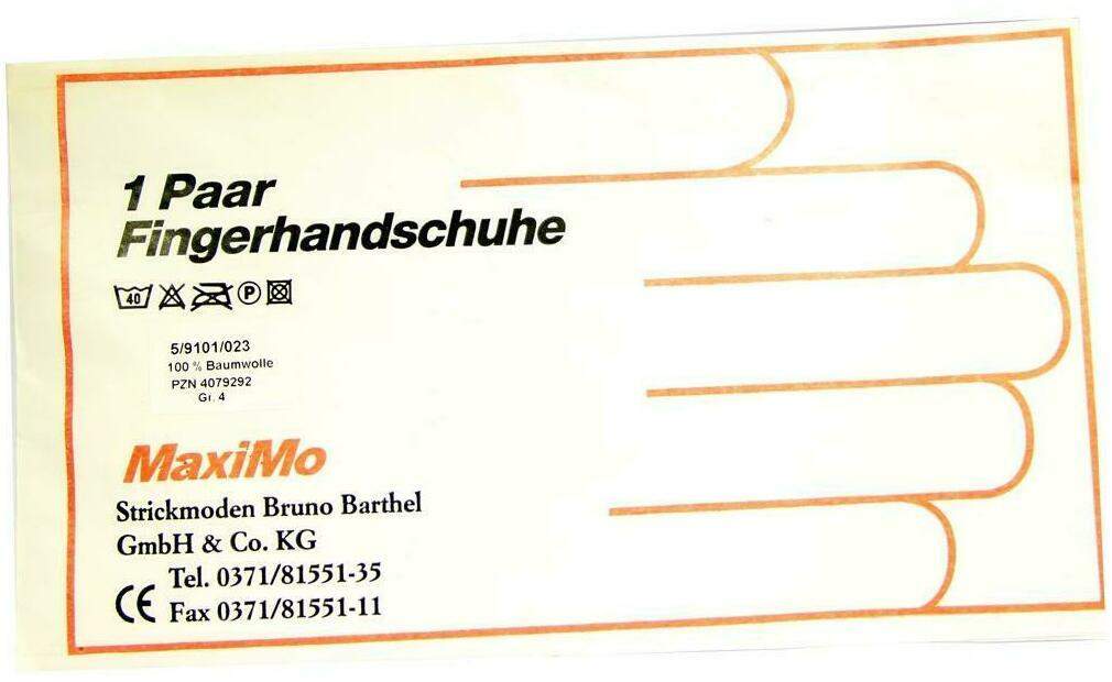 Handschuhe Baumwolle Gr. 4 Kinder 1 Paar