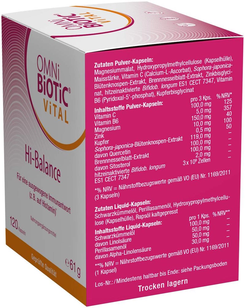 Omni Biotic Vital Hi-Balance 120 Kapseln