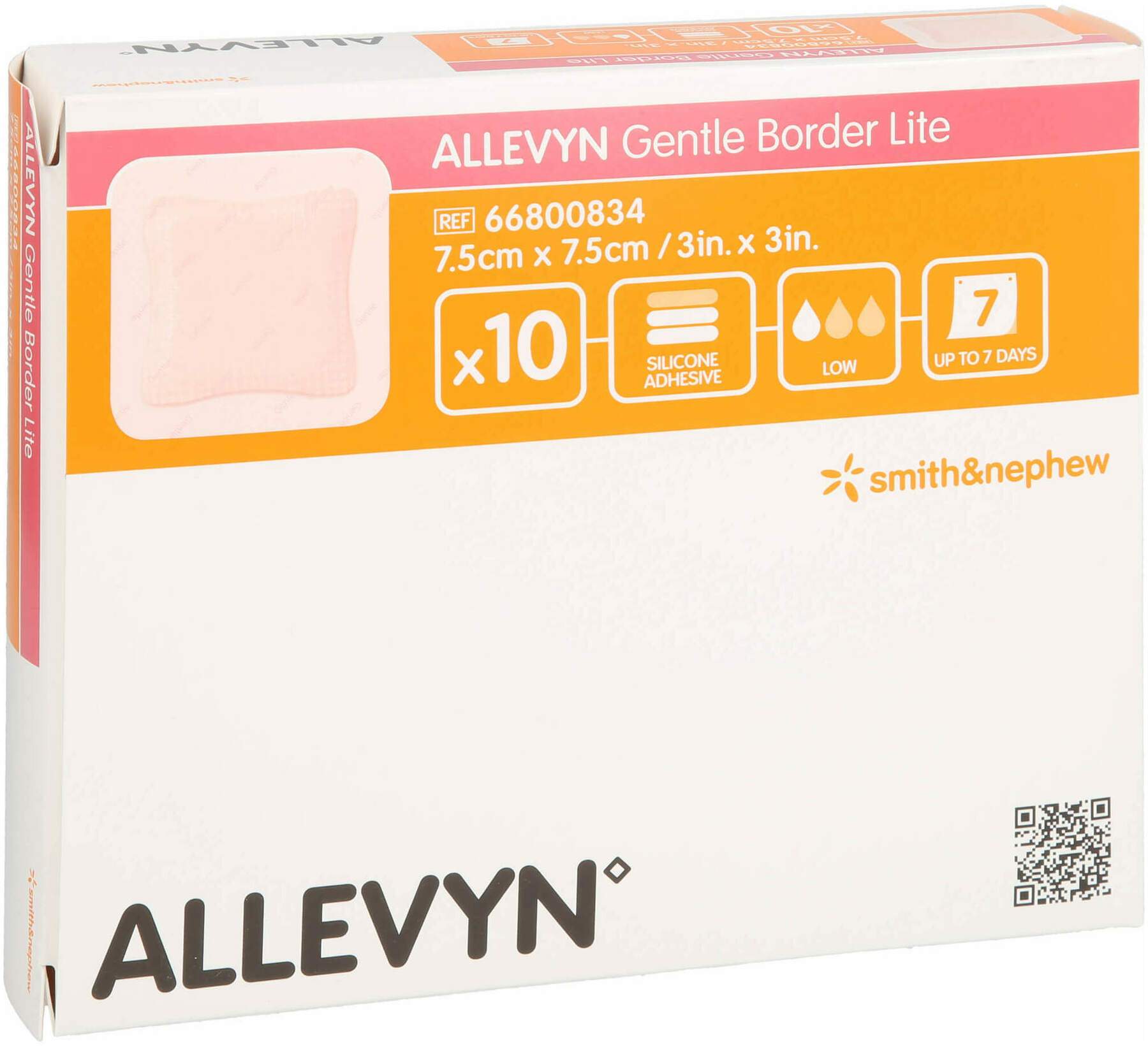 Allevyn Gentle Border Lite 7,5 X 7,5 cm Schaumverband 10 Stück