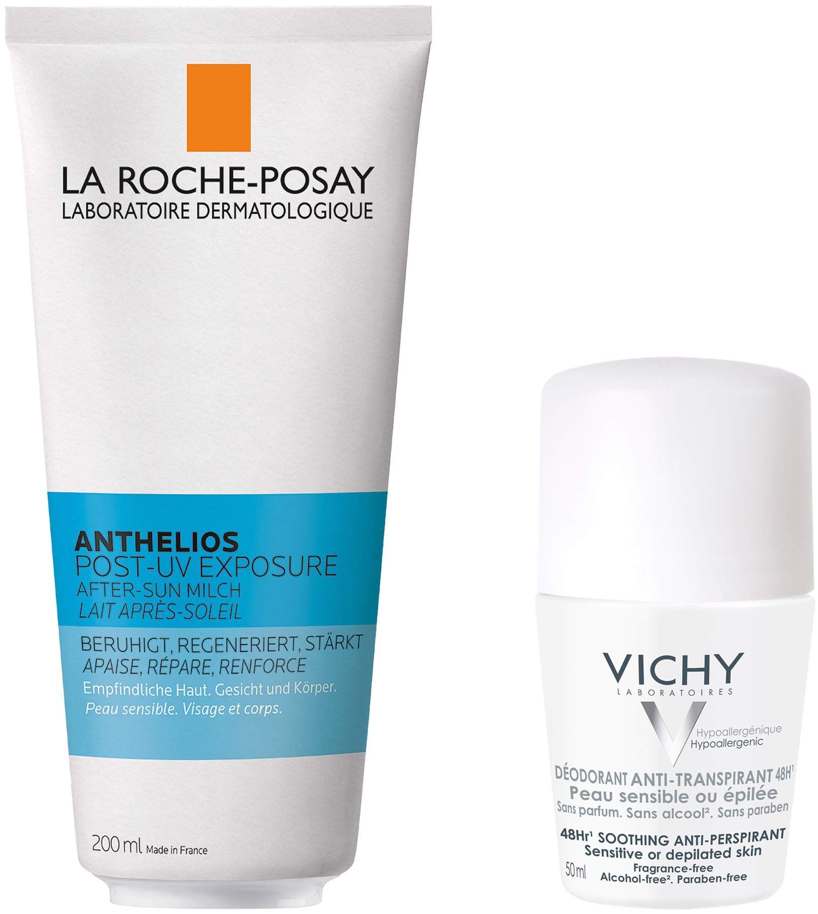 La Roche Posay Anthelios After Sun Milch 200 ml + gratis Vichy Deo Roll-on Anti Flecken 48h 50 ml