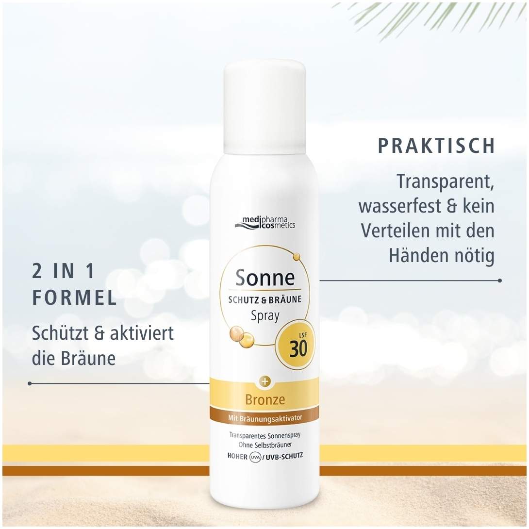 medipharma cosmetics Sonne Schutz & Bräune bronze LSF 30 Aerosol 150 ml Spray