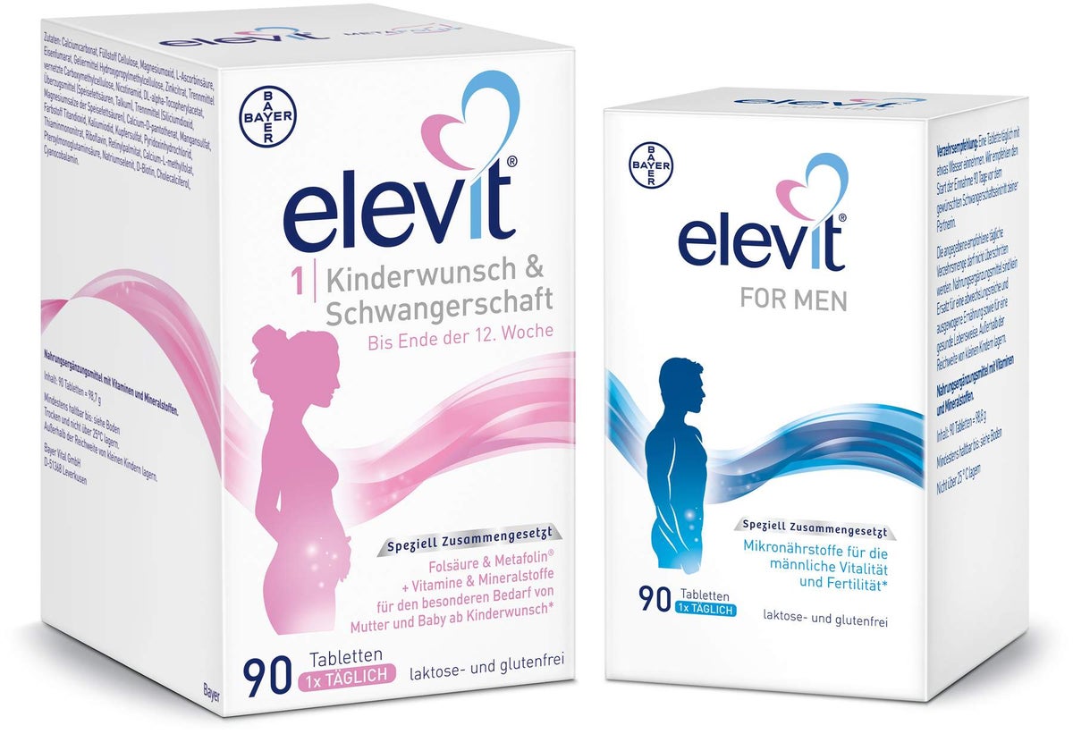 Elevit 1 Kinderwunsch & Schwangerschaft 90 Tabletten + Elevit for Men 90 Tabletten
