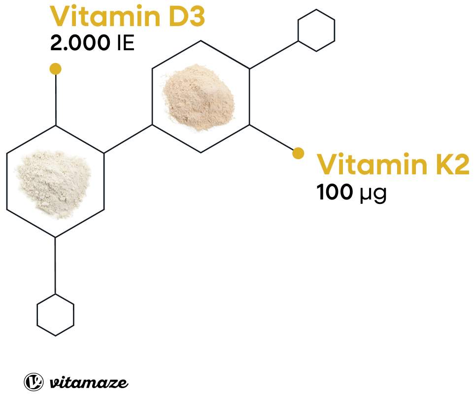 Vitamin D3 K2 2000 I.E. Vegetarisch 240 Tabletten