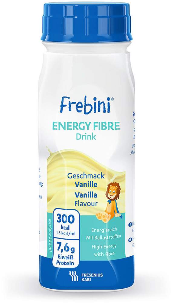 Frebini Energy Fibre Vanille Trinkflasche 6x4x200 ml Flüssigkeit