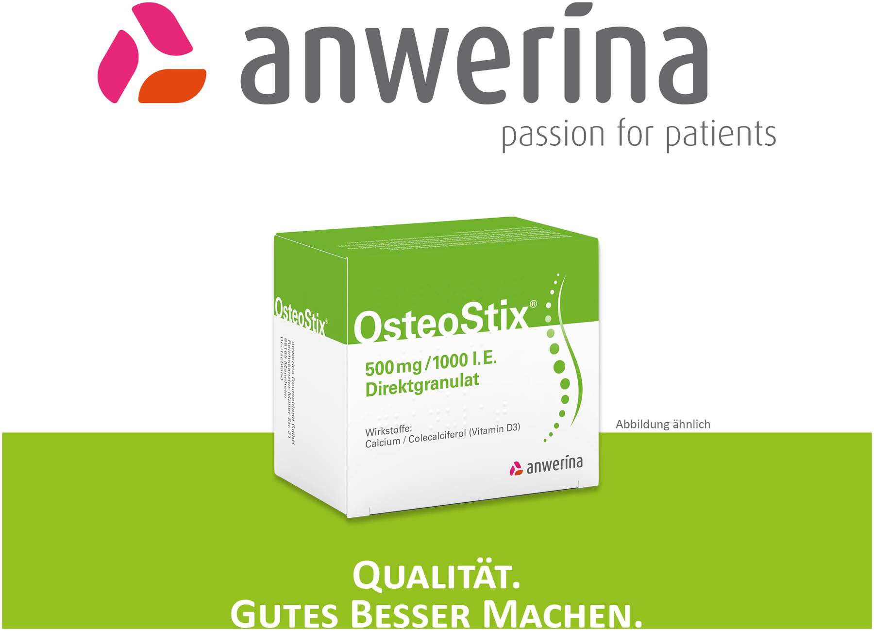 OsteoStix 500 mg-1000 I.E. Direktgranulat Beutel 60 Stück