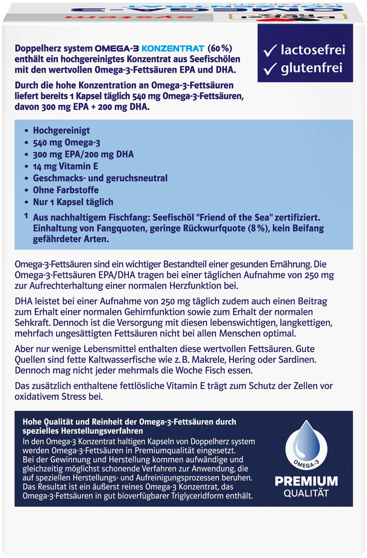 Doppelherz system Omega-3 Konzentrat 120 Kapseln