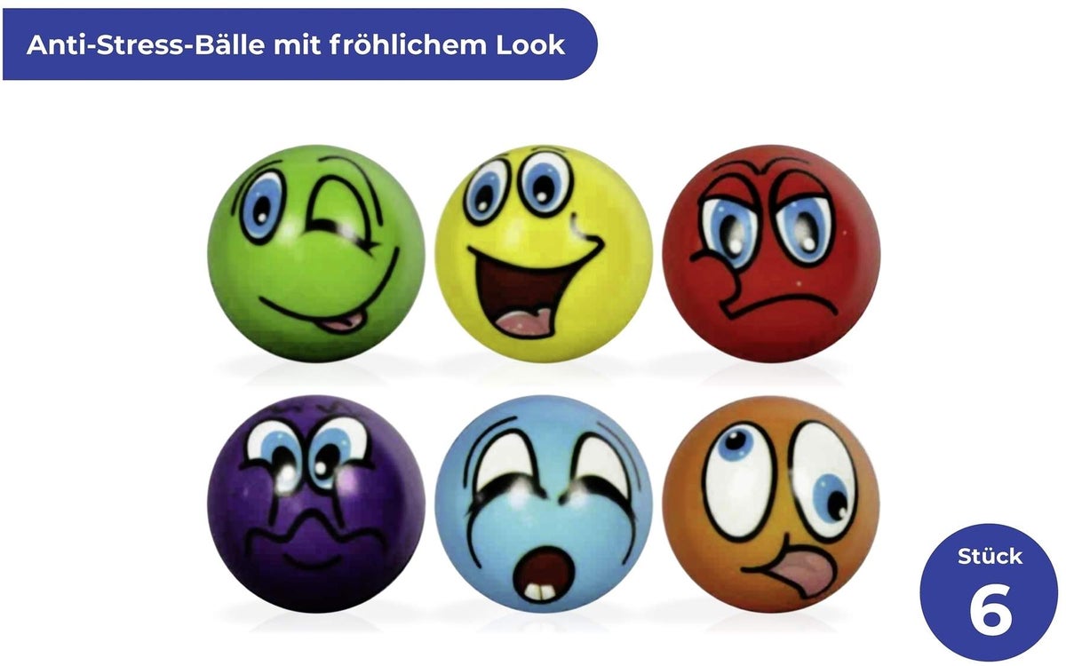 Stressbälle Set, 6-teilig