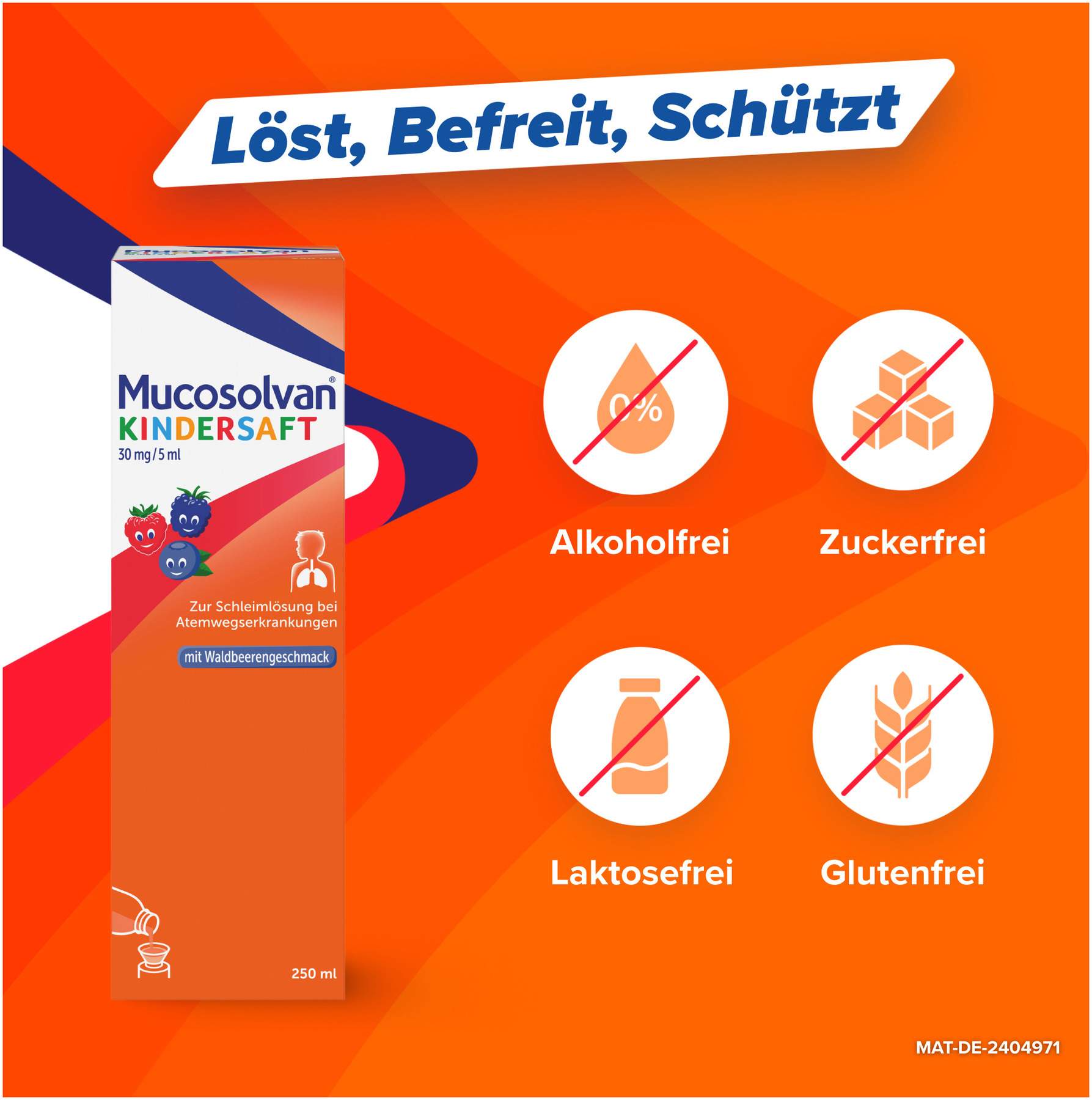Mucosolvan 250 ml Kindersaft 30 mg je 5 ml