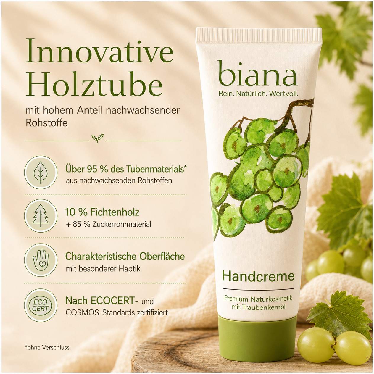 Biana Handcreme mit Traubenkernöl 50 ml