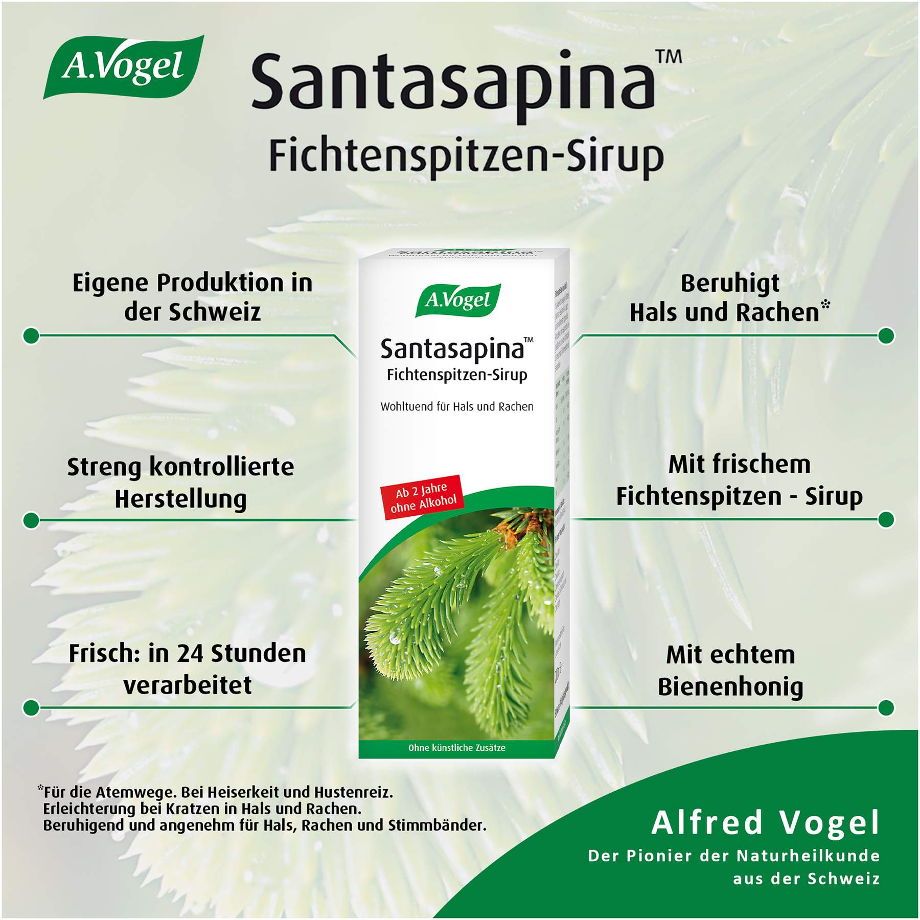 A.Vogel Santasapina ohne Alkohol Rottannen-Sirup 200 ml